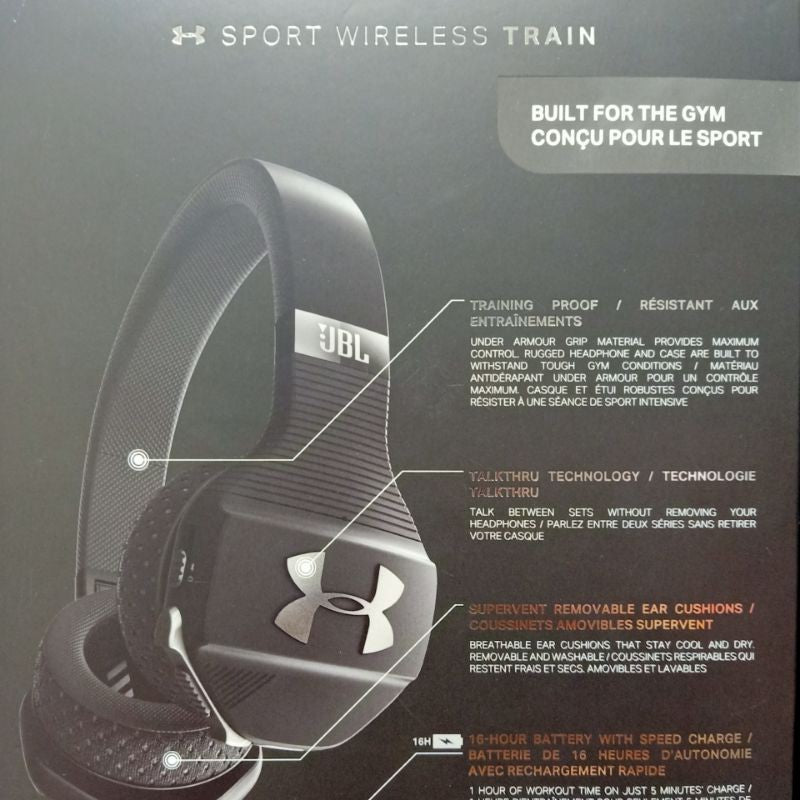 JBL x Under Armour Sport Wireless Bluetooth Sweatproof Train On-Ear Headphones